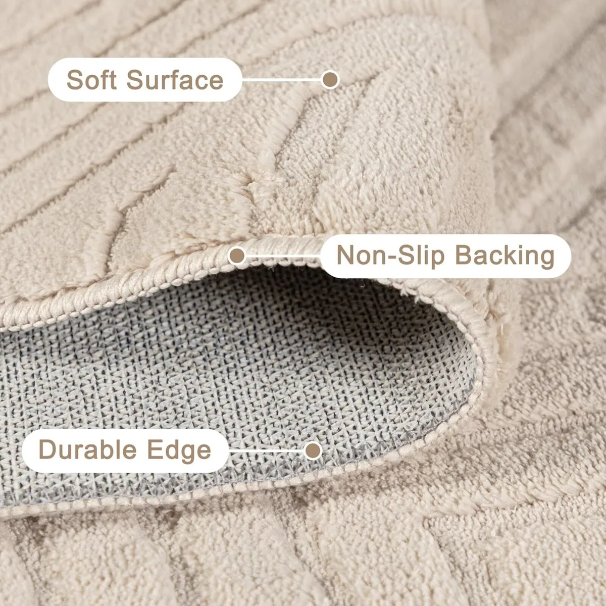 Washable Rugs Living Room Non-Slip Large Fluffy - Image 3