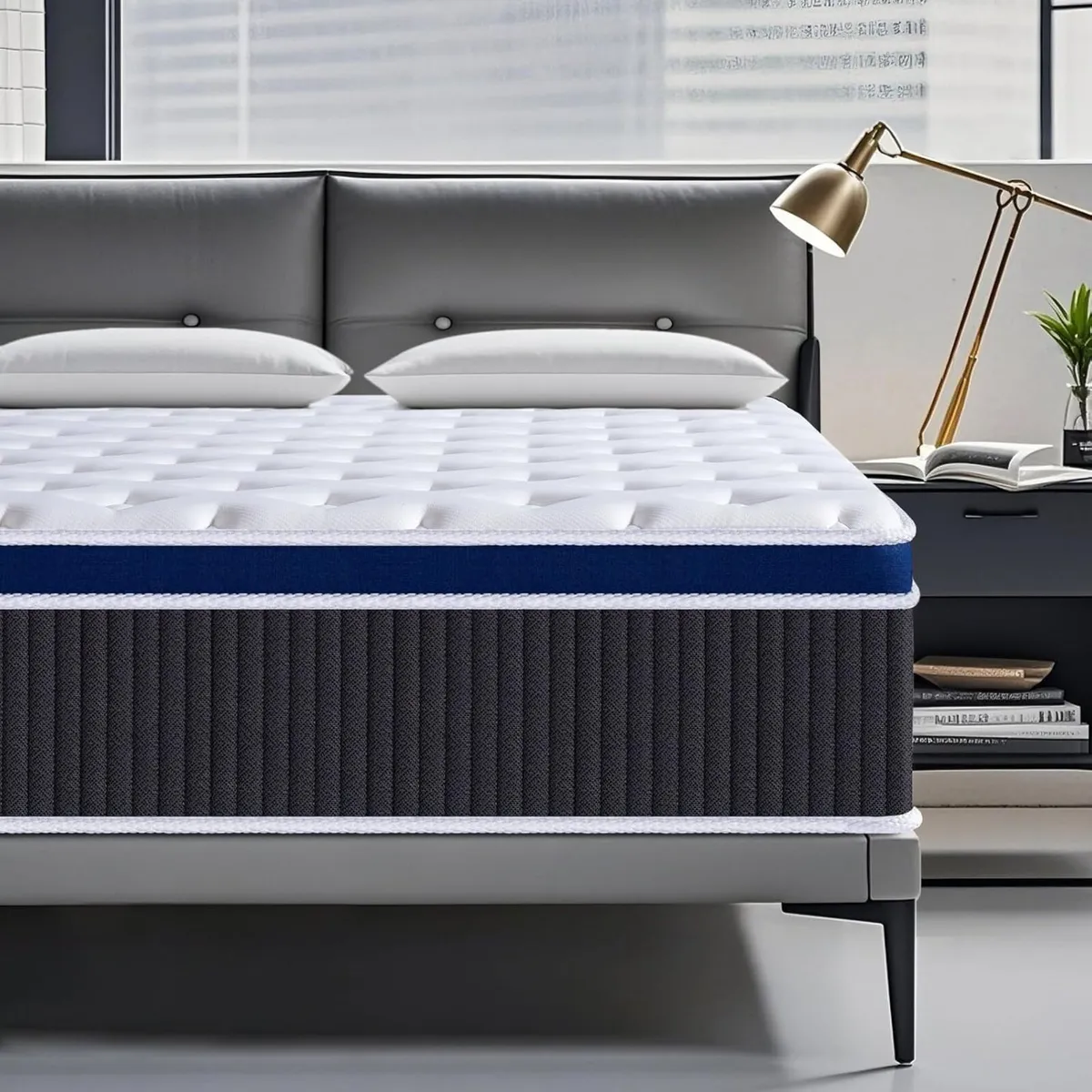 Mattress 9.1 Inch Gel Memory Foam Hybrid Pocket - Image 1