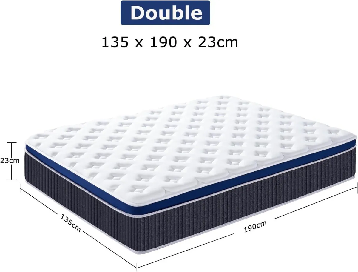Mattress 9.1 Inch Gel Memory Foam Hybrid Pocket - Image 2