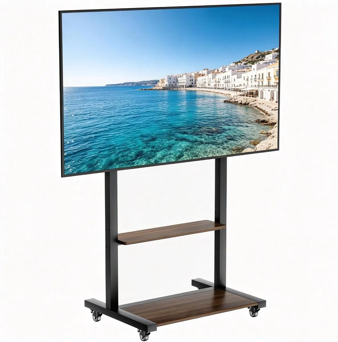 Mobile TV Stand Rolling Trolley with Wheels - Image 1