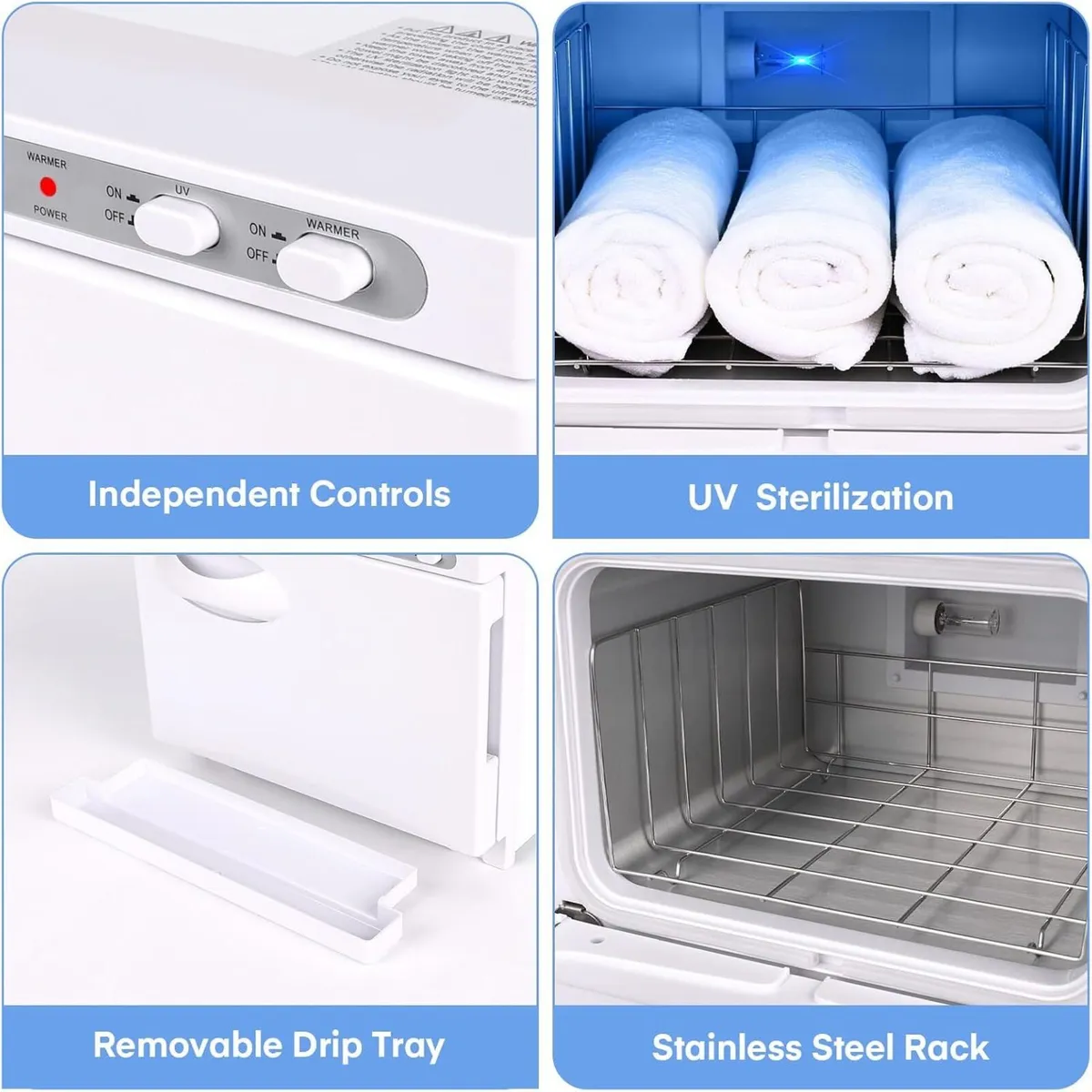 8L Hot Towel Cabinet Warmer with UV Sterilisation - Image 4