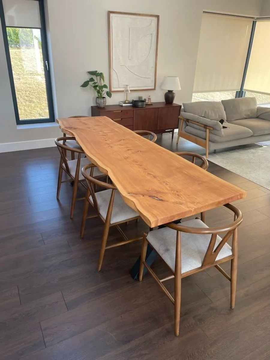 Solid Oak Live Edge Dining Table 2.5m - Image 1