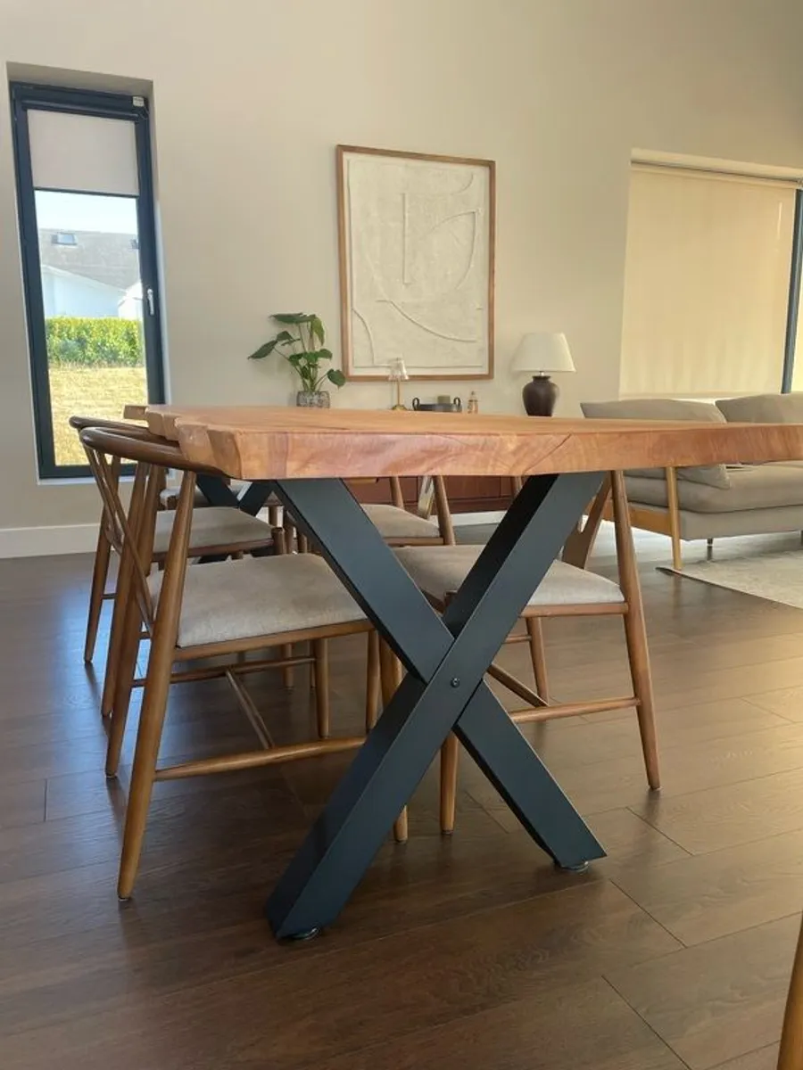 Solid Oak Live Edge Dining Table 2.5m - Image 2