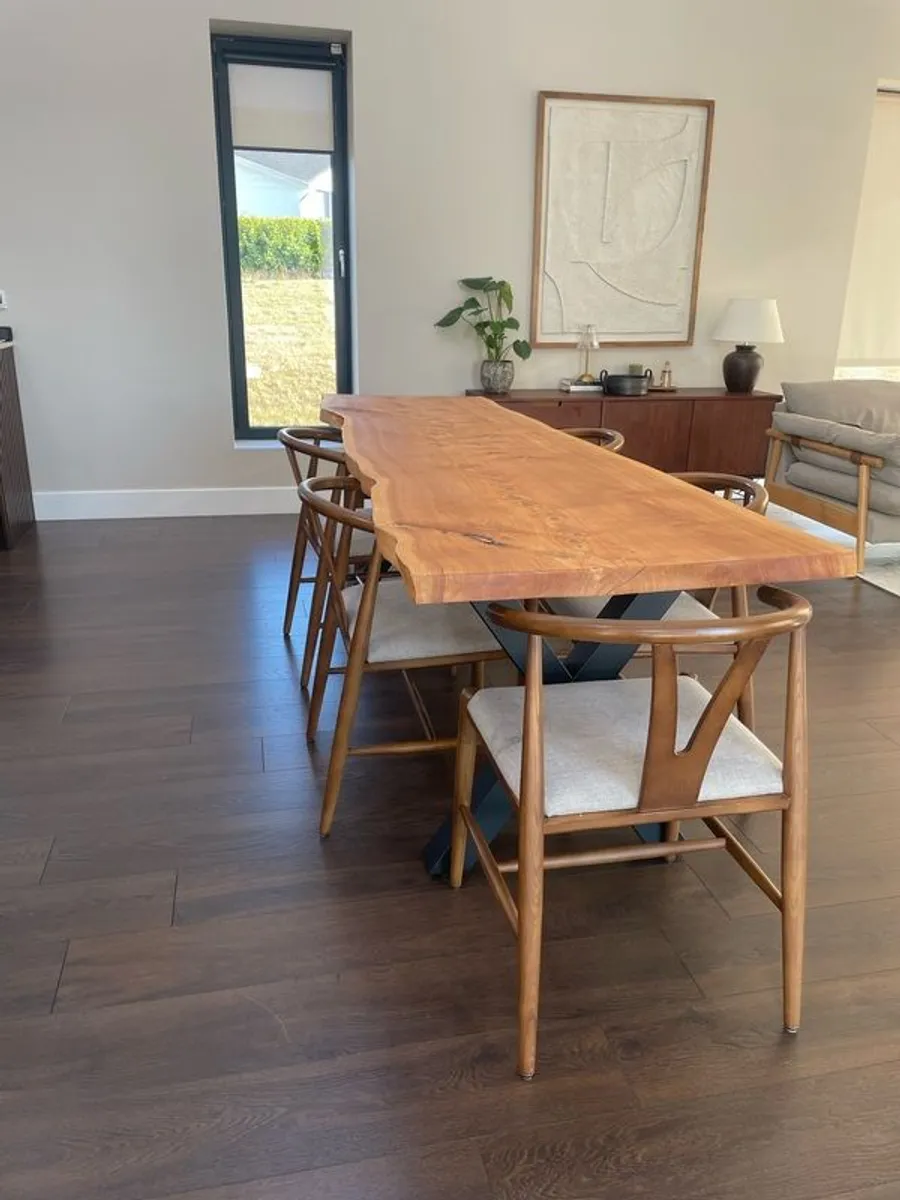 Solid Oak Live Edge Dining Table 2.5m - Image 3
