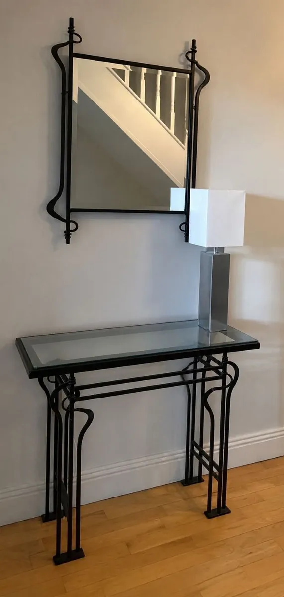 Quality Meadows & Byrne Wrought Iron Console Table - Image 2