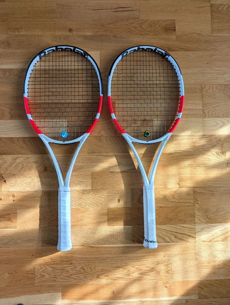2 Tennis rackets  BABOLAT PURE STRIKE 100 RACQUET