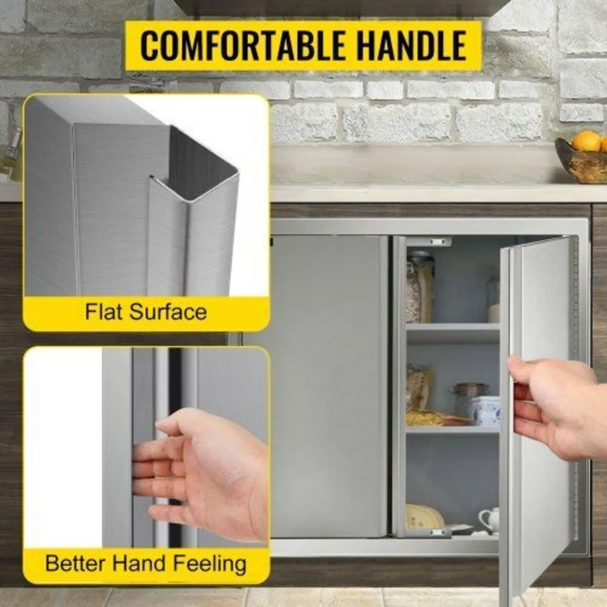 BBQ Access Door 610×610mm Stainless Steel - Image 3