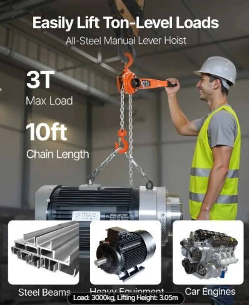 Manual Lever Chain Hoist, 3T 3000KG - Image 2