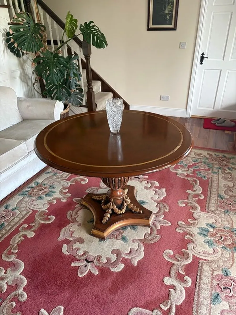 Round Oak Dining Table - Image 2
