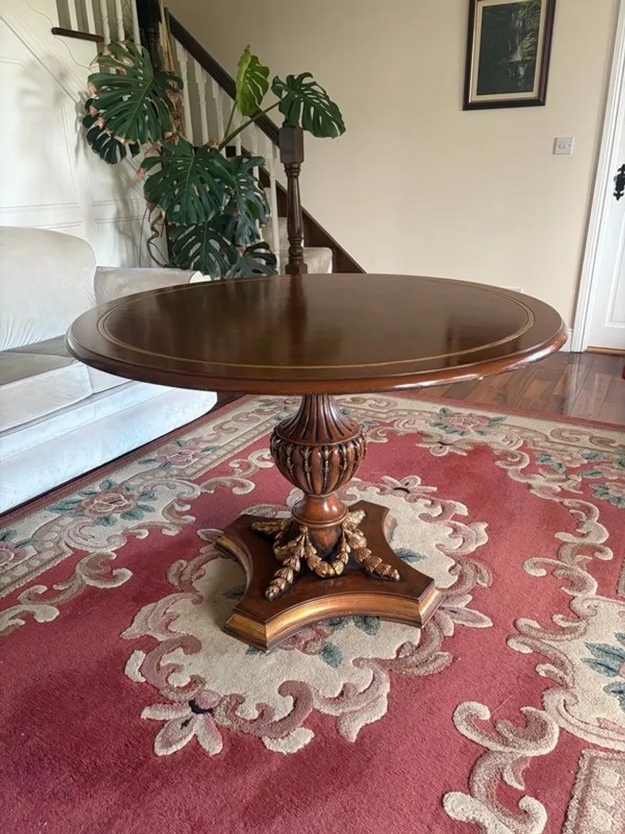 Round Oak Dining Table - Image 4