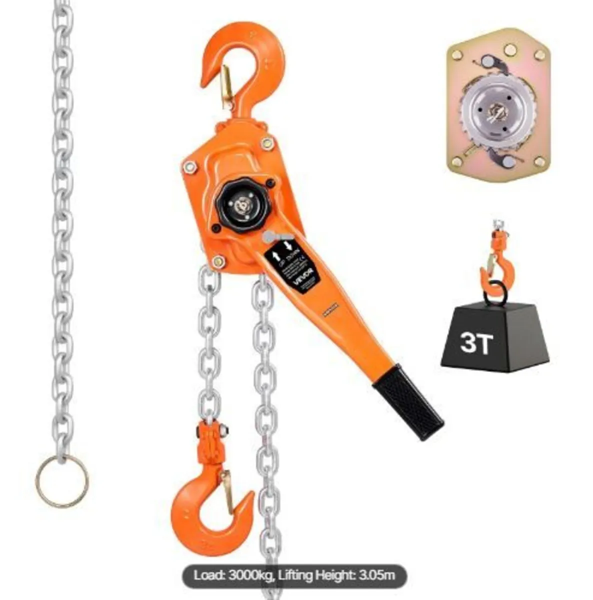 Manual Lever Chain Hoist, 3T 3000KG Capacity - Image 4