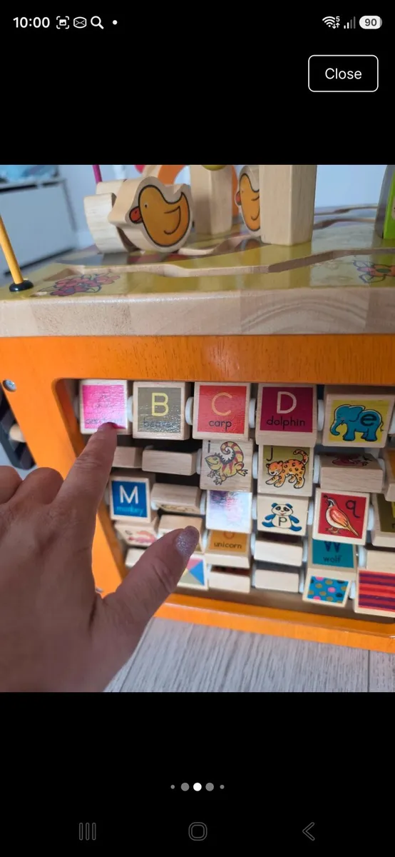 Wooden cube activity Montessori busy board - Image 4