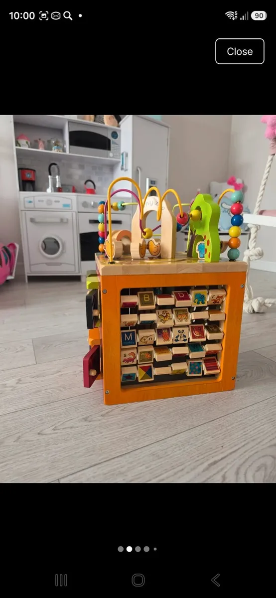 Wooden cube activity Montessori busy board - Image 2
