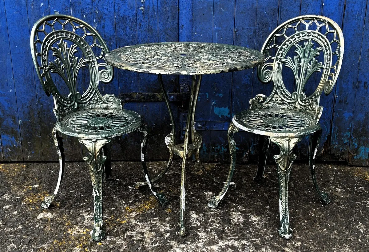 Cast Aluminium Garden Bistro Set - Image 1