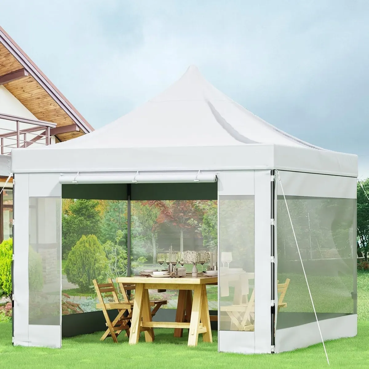 Gazebo 3x3m Waterproof Pop Up Tent Side Walls - Image 2
