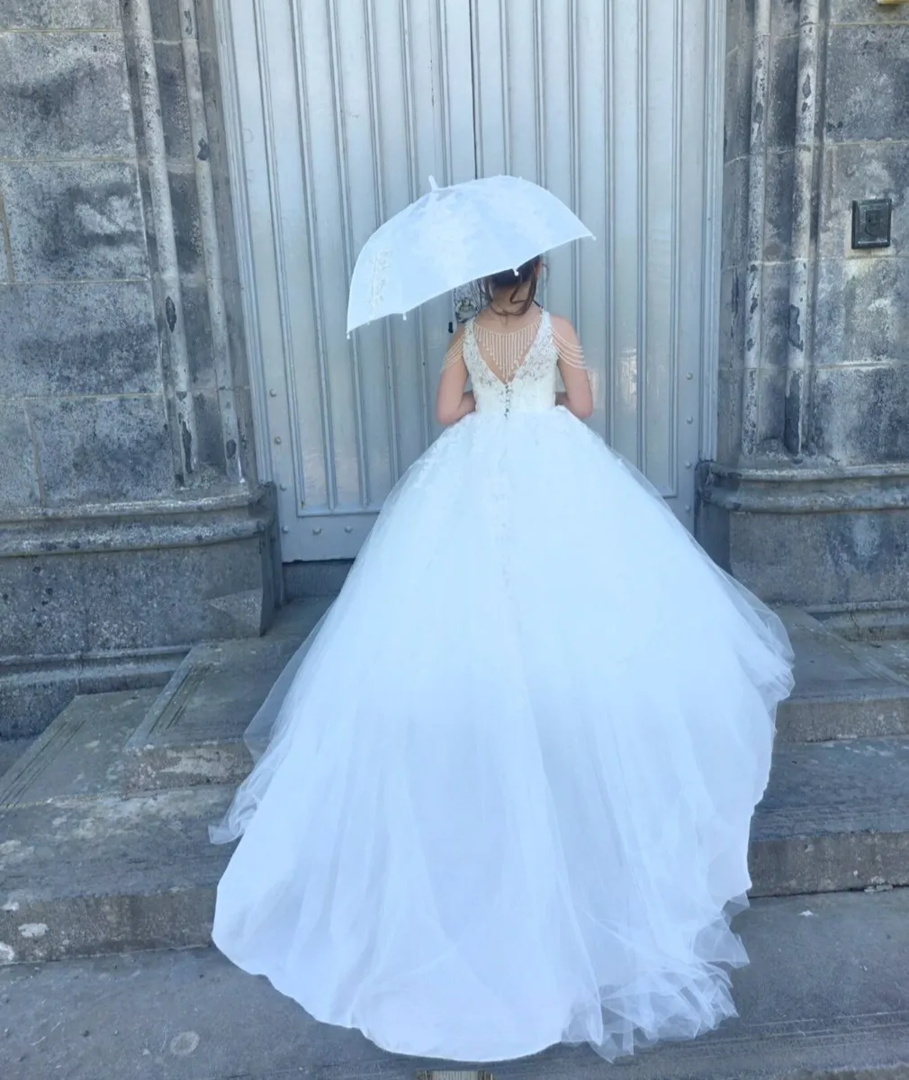 Communion dress with umbrella - Image 3