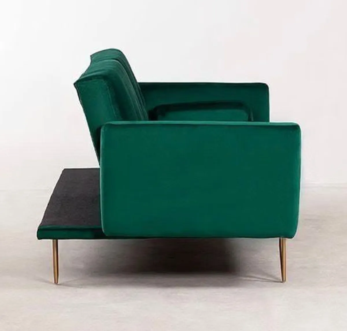 Emerald Green Velvet Sofa Bed - Image 3