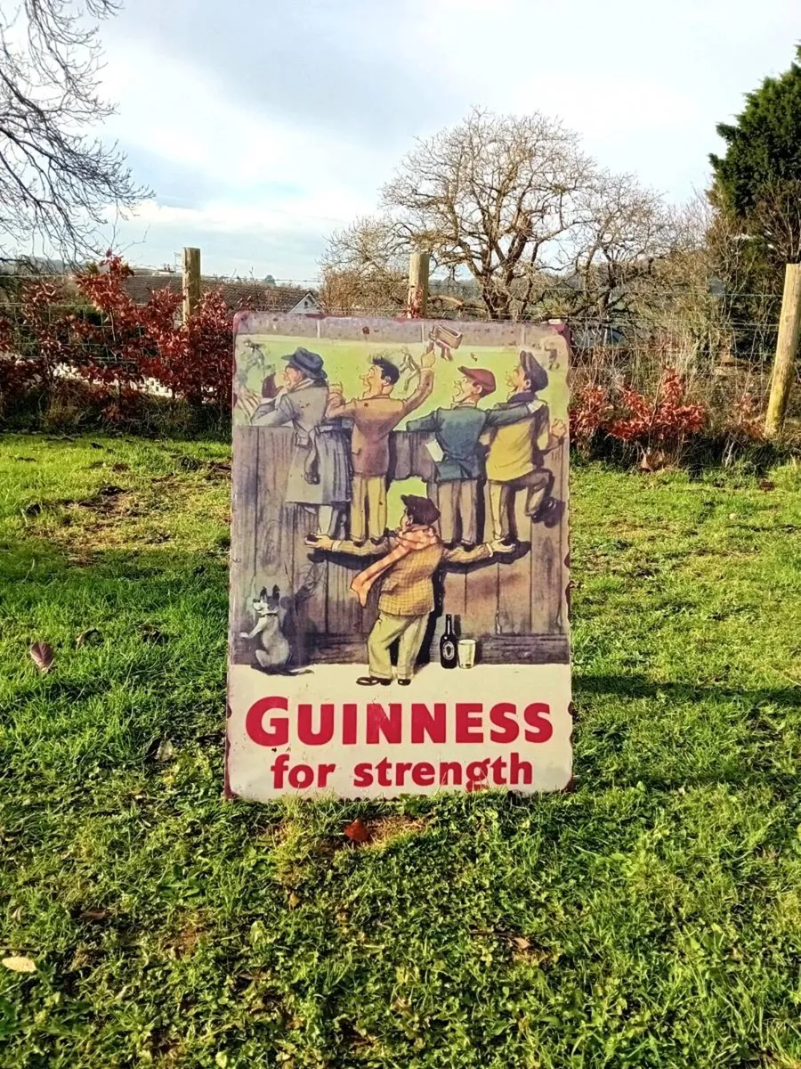 Guinness For Strength Large Tin Sign - Image 2