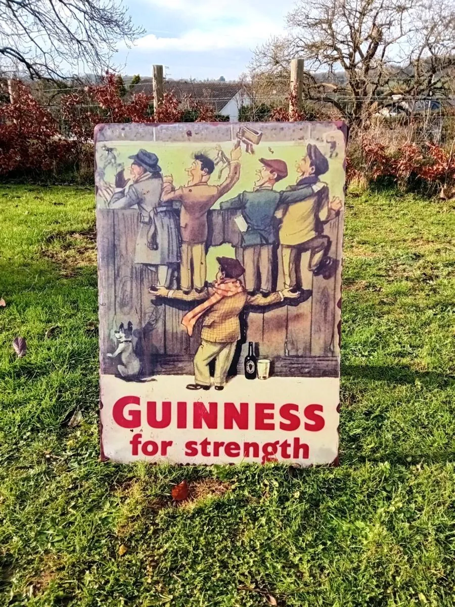 Guinness For Strength Large Tin Sign - Image 3