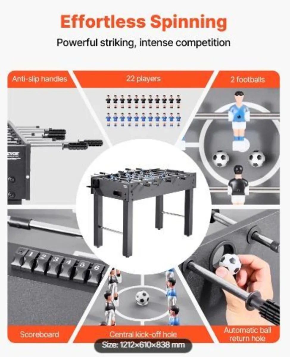 Foosball Table, 121 cm Standard Size Table - Image 2