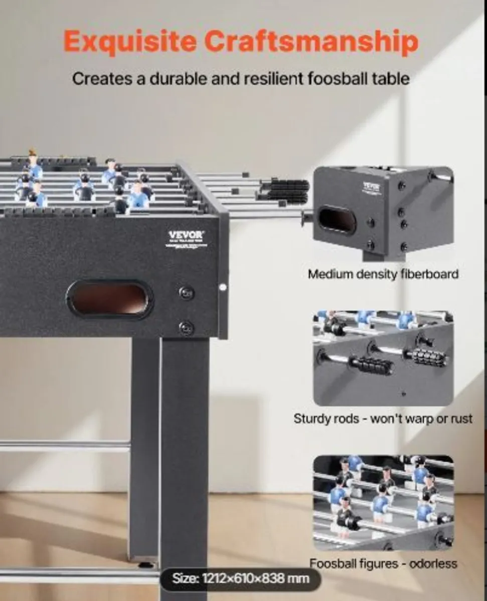 Foosball Table, 121 cm Standard Size Table - Image 3