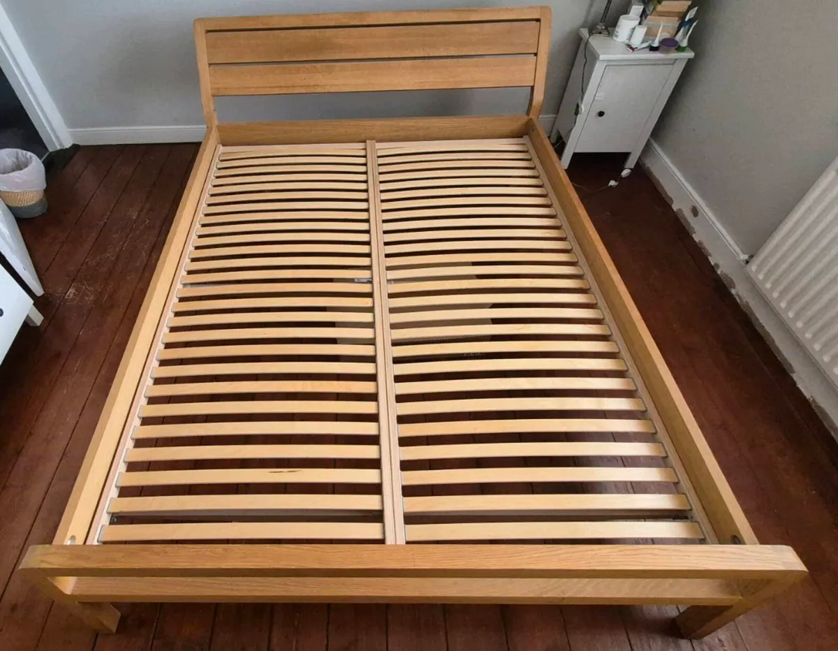 Habitat Radius Solid Oak EU King Size Bed Frame - Image 1