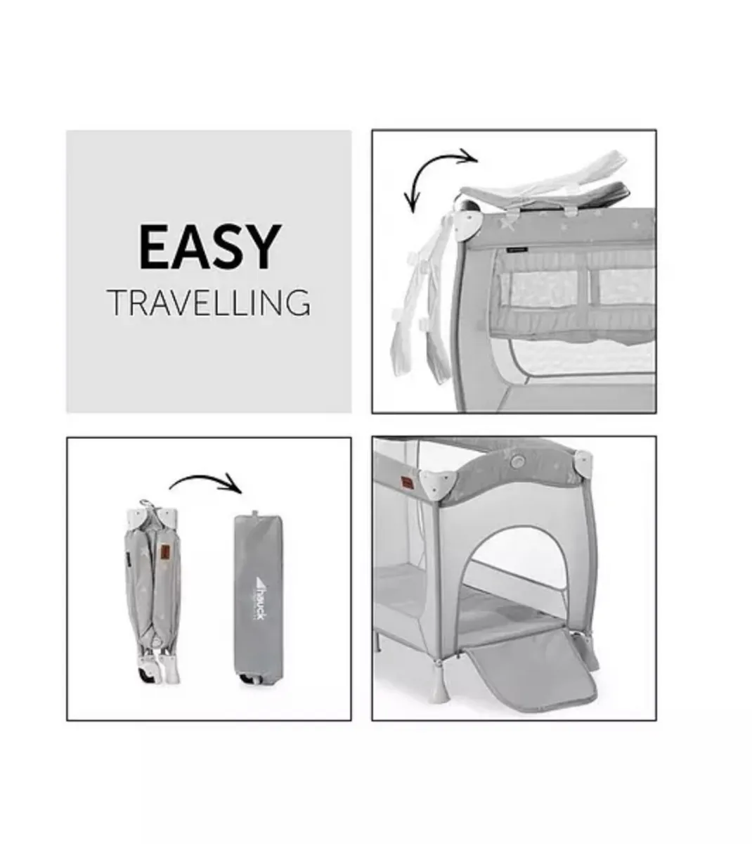 Hauck Kids Travel Cot with Mattress - Image 2
