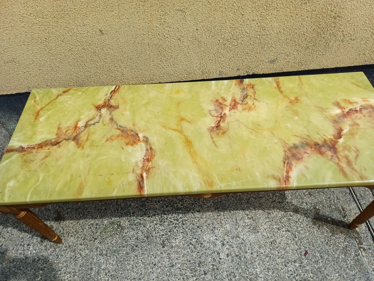 Vintage Marble Affect Coffee Table - Image 2