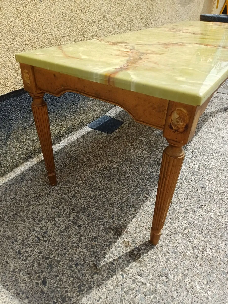 Vintage Marble Affect Coffee Table - Image 4