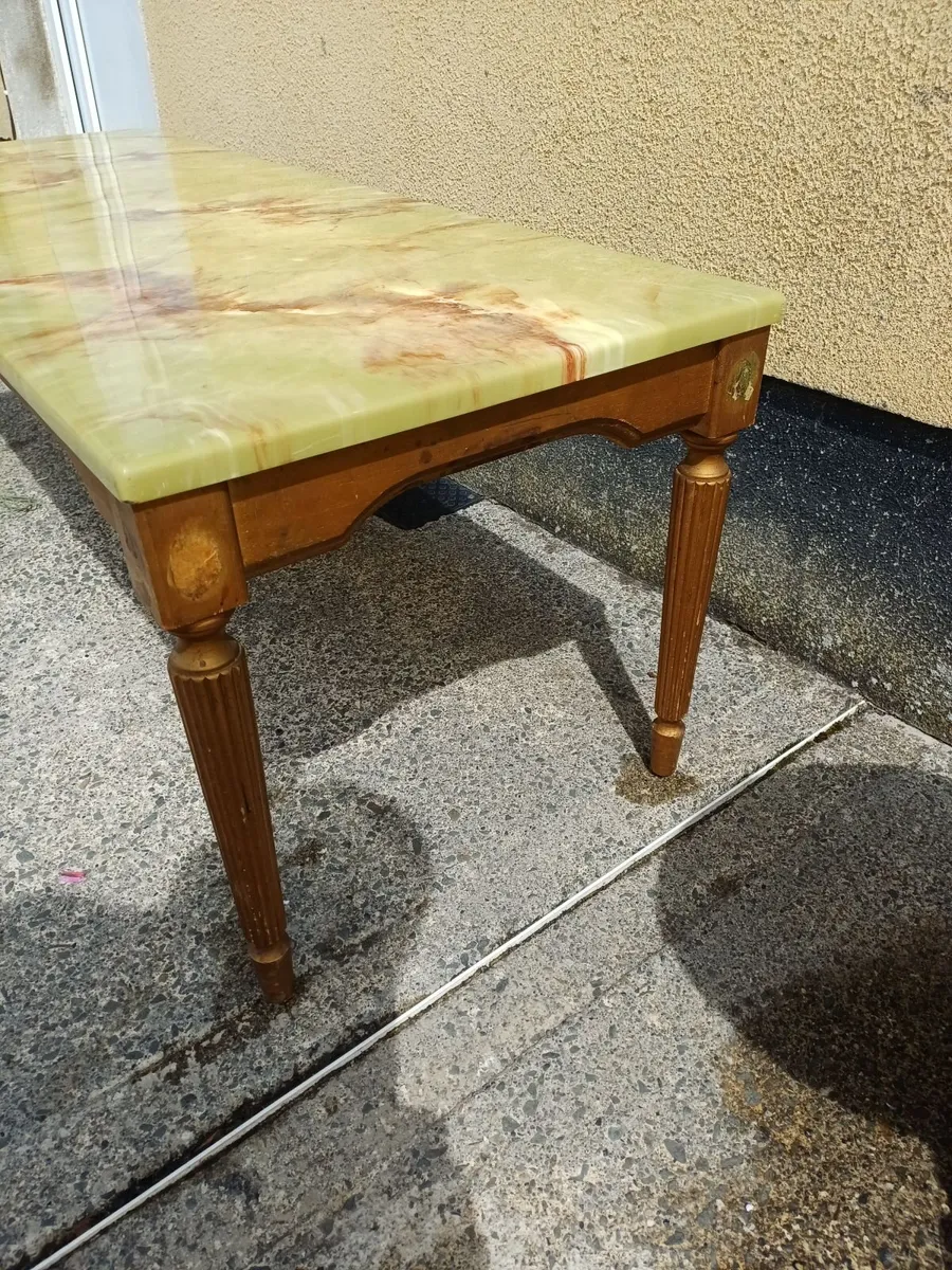 Vintage Marble Affect Coffee Table - Image 3