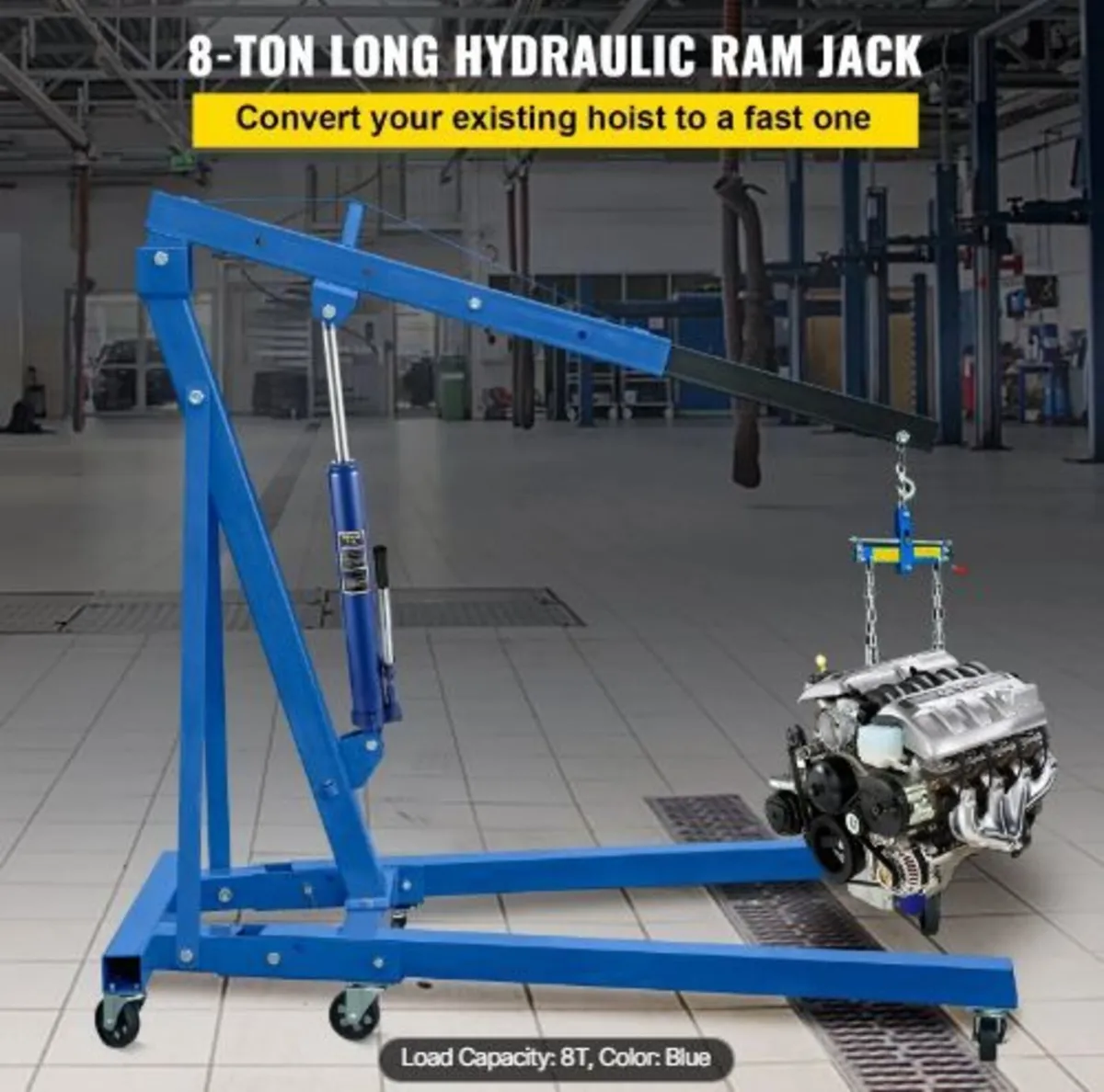 Hydraulic Long Ram Jack, 8 Tons/17363 lbs - Image 3