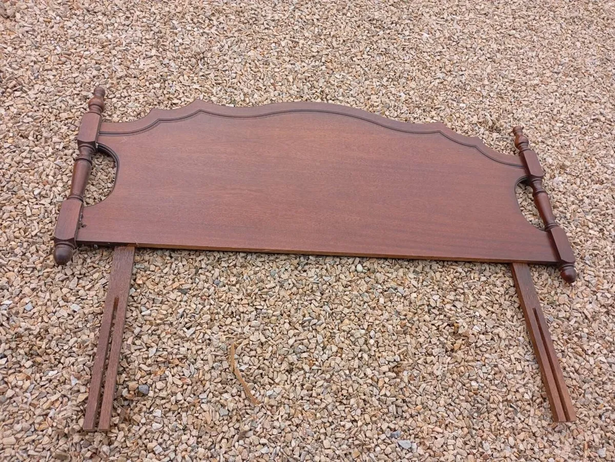 Double Mahogany Headboard - Image 1