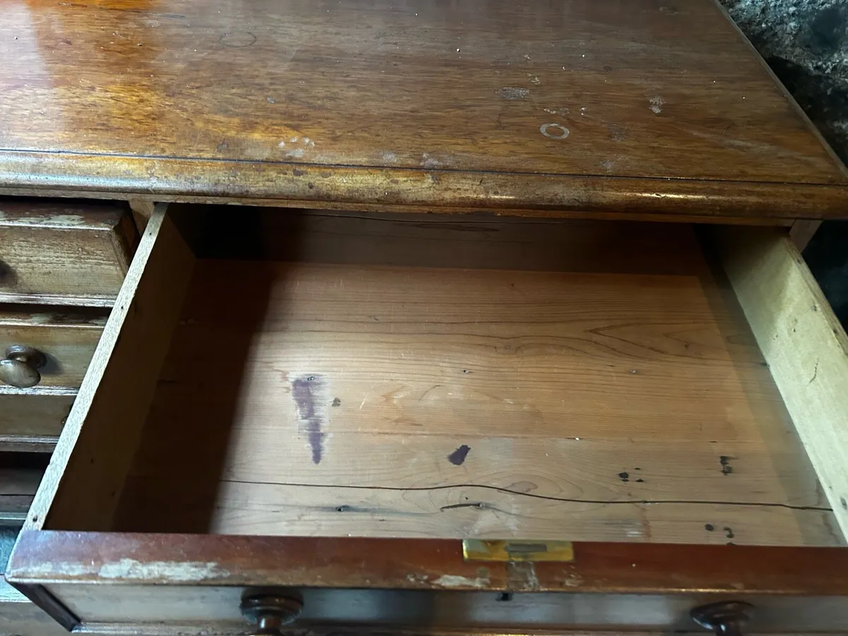 Vintage wooden chest of drawers - Image 4