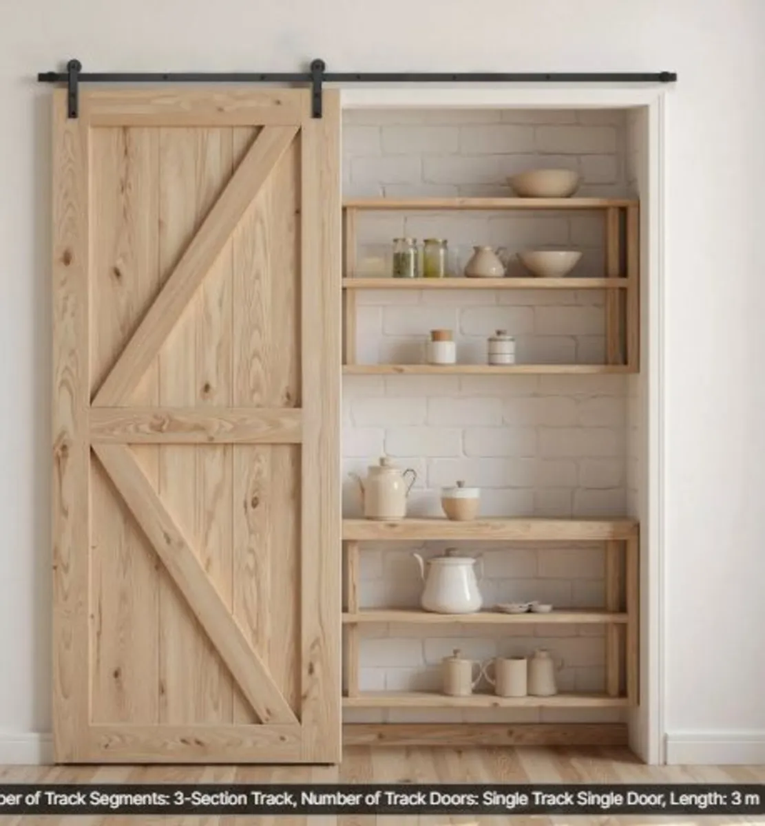 10FT Sliding Barn Door Hardware Kit,330 LBS Weight - Image 4