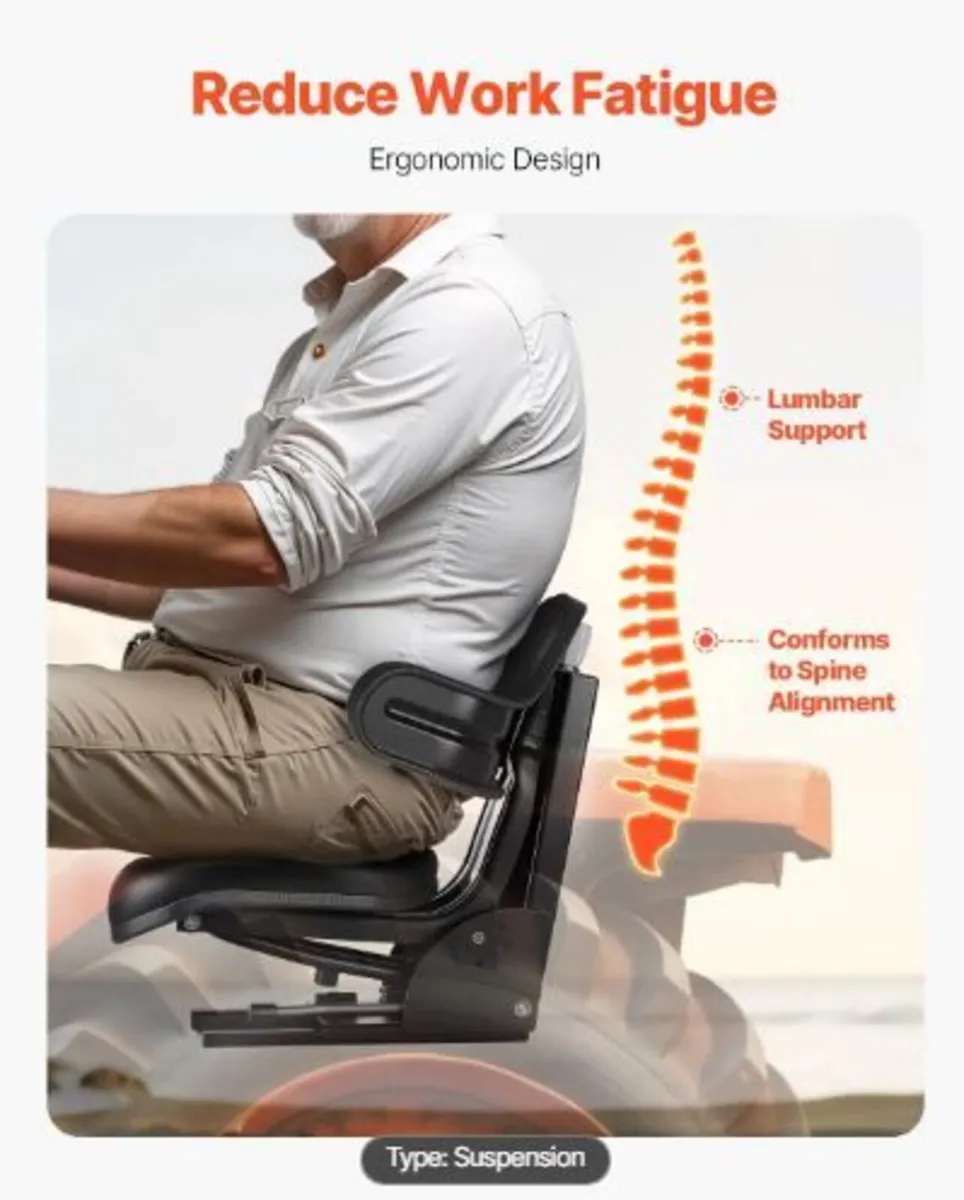 Universal Forklift Seat, Waterproof - Image 3
