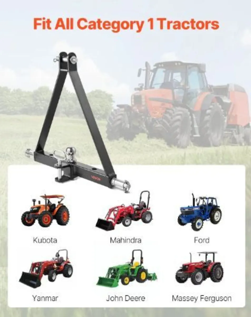 3 Point Hitch Receiver with 2 in Receiver - Image 2