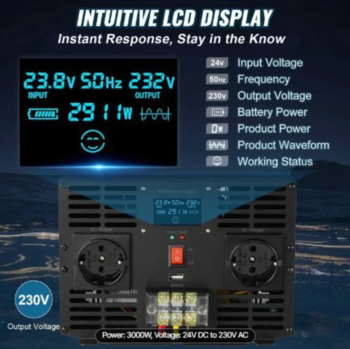 Pure Sine Wave Inverter, 3000 Watt - Image 2