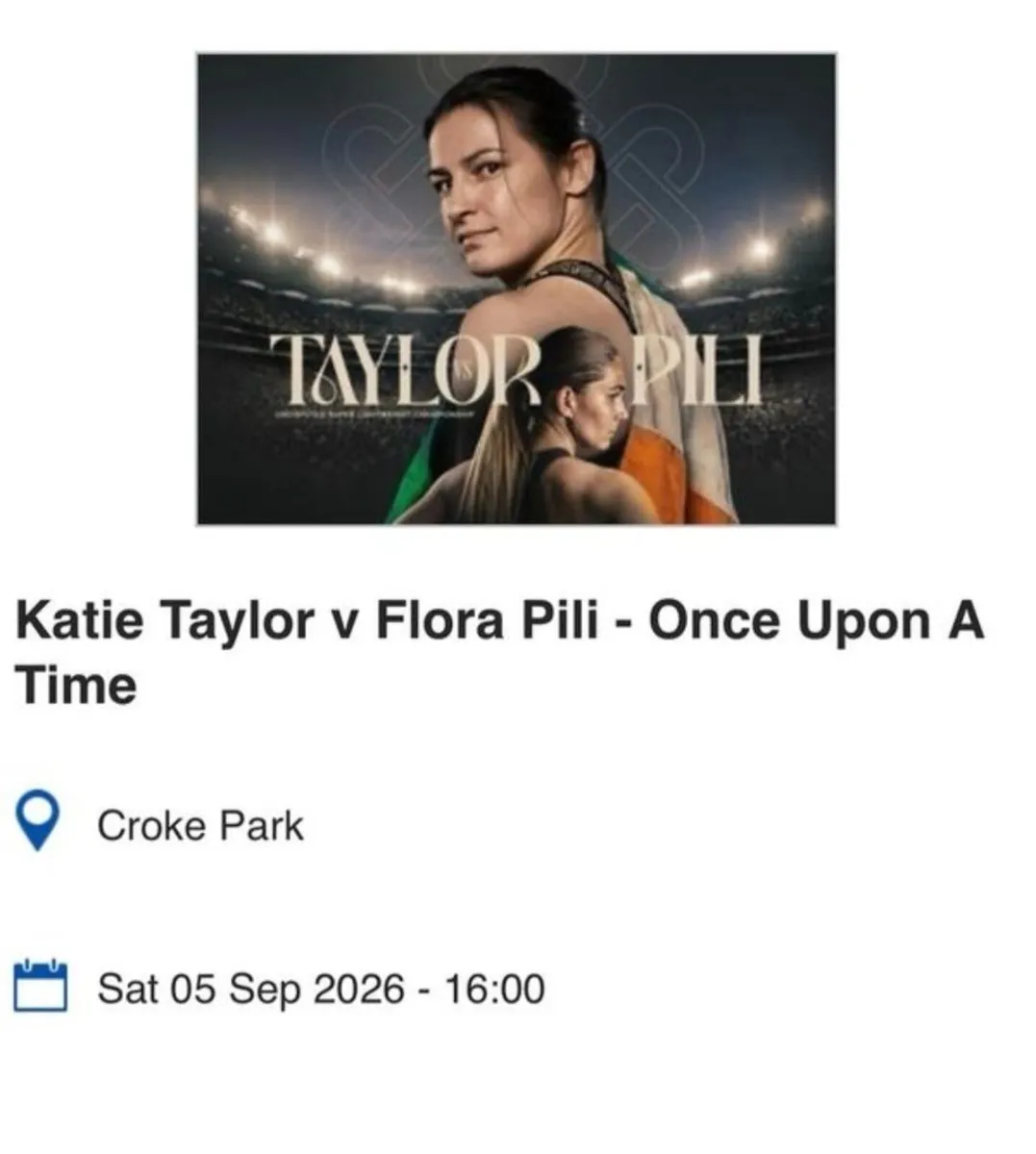 Katie Taylor Ticket