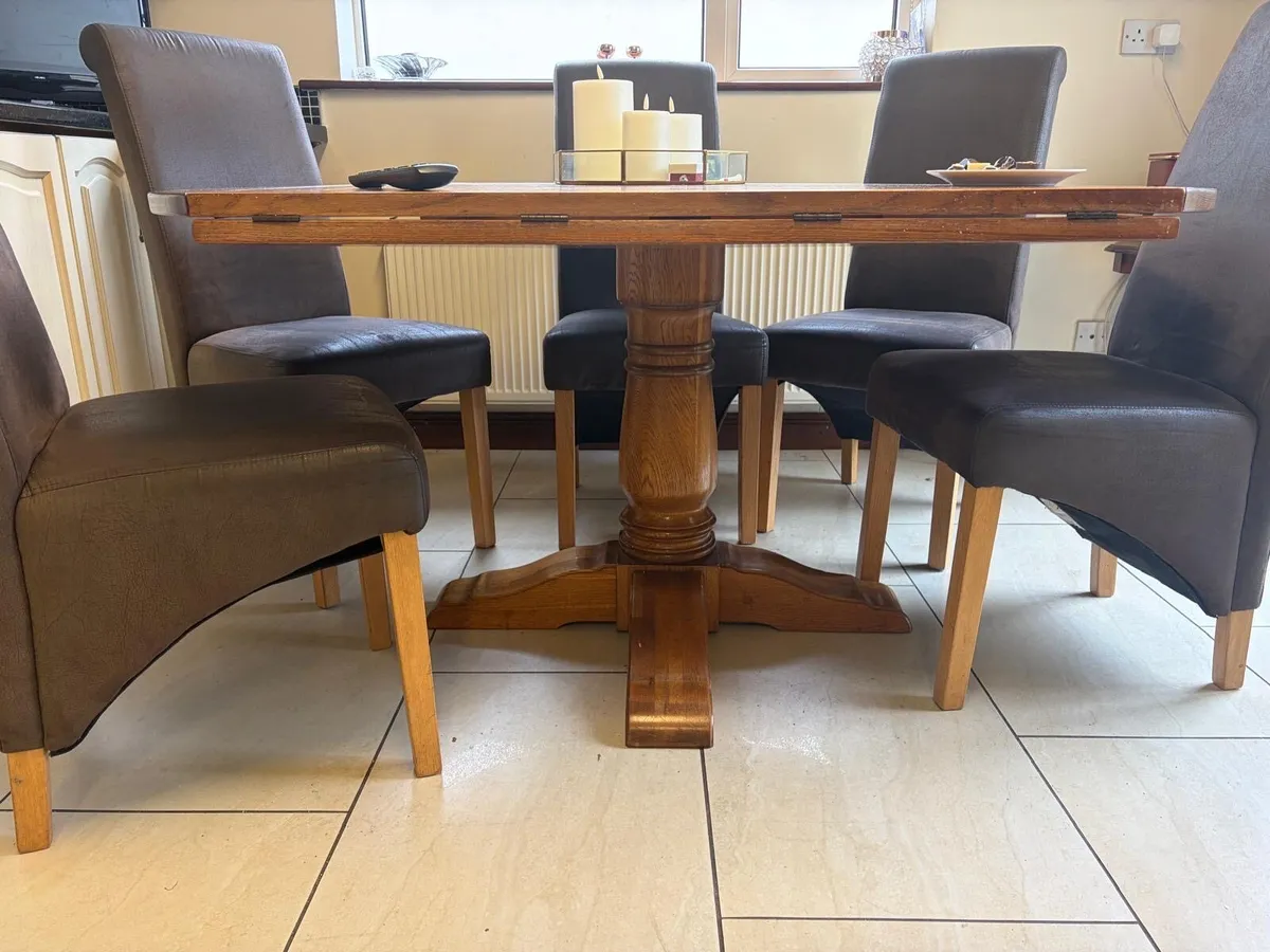 Oak Kitchen Table - Image 4