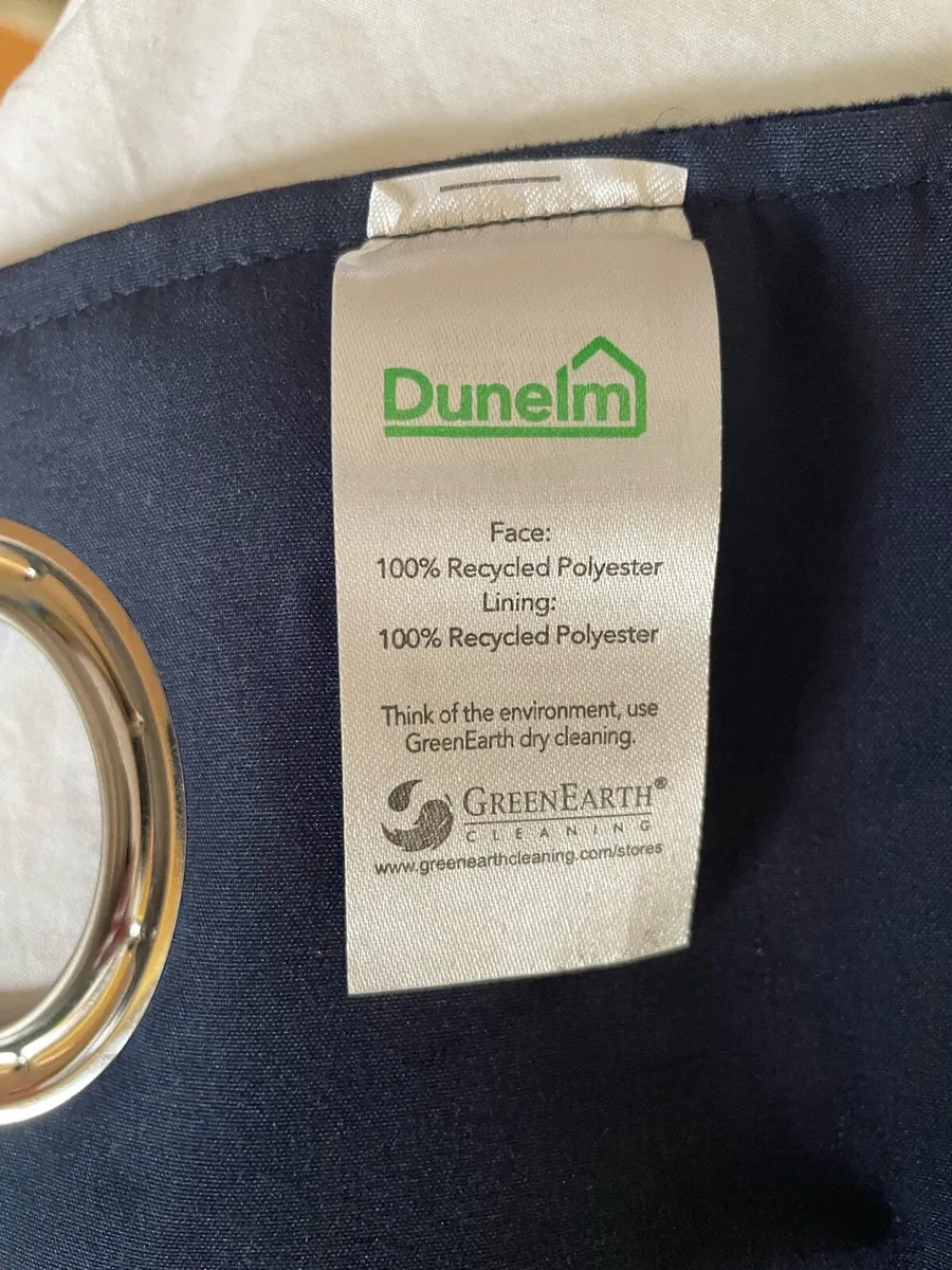 Half price curtains: navy velour - Image 2
