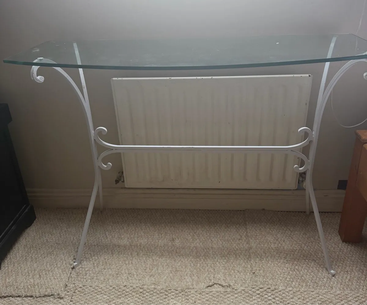 Glass console table/desk - Image 2
