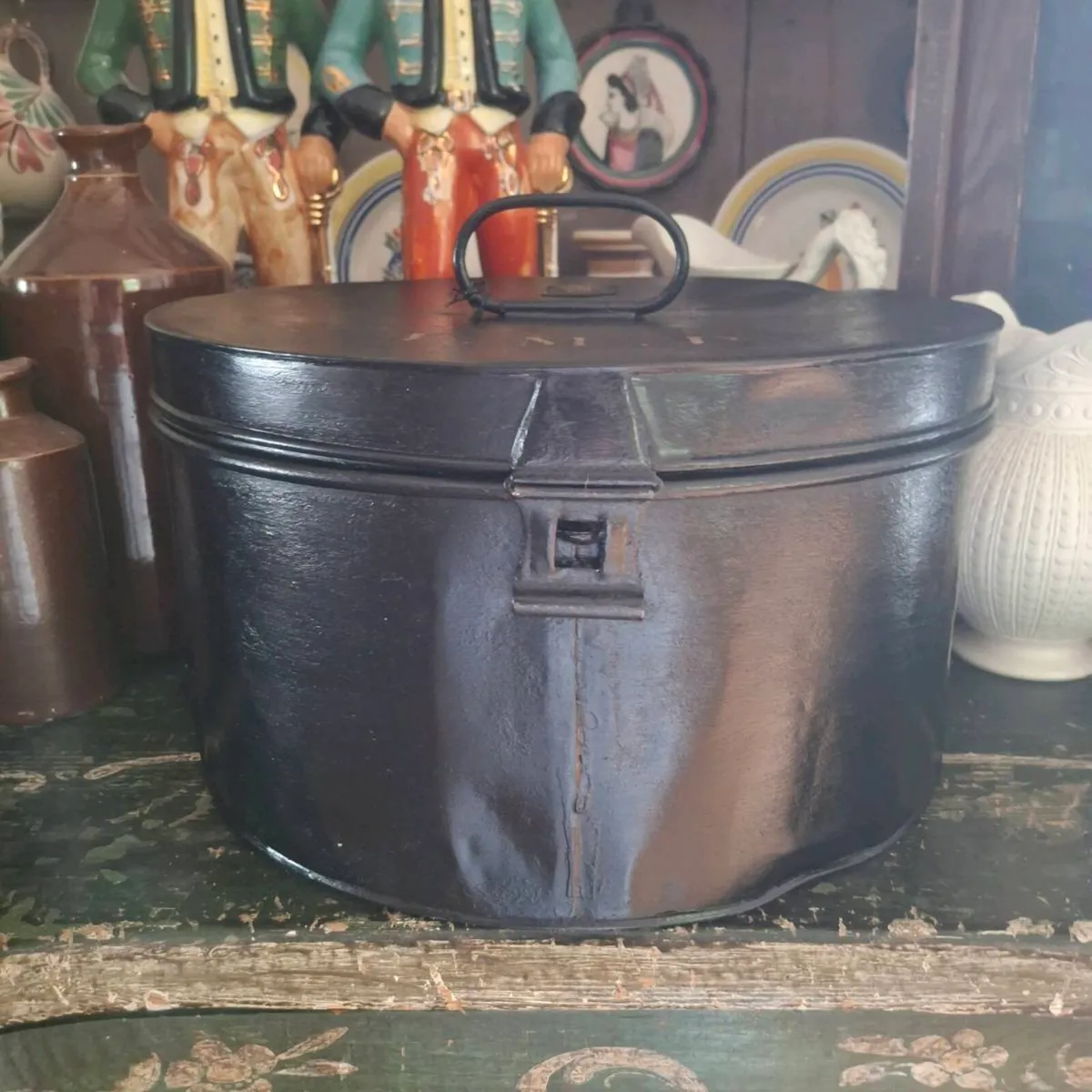 Antique British Military Hat Box - Image 4