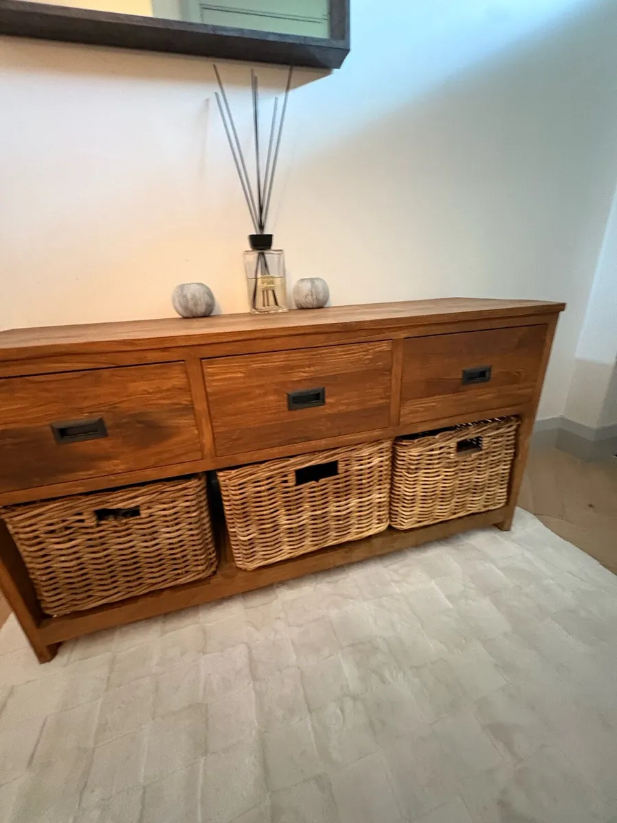 Hall console table with shoe storage - Image 1