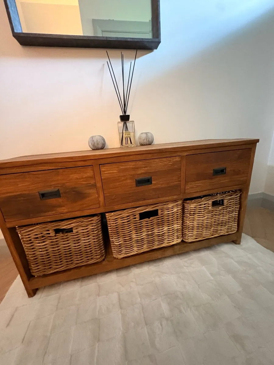 Hall console table with shoe storage - Image 2