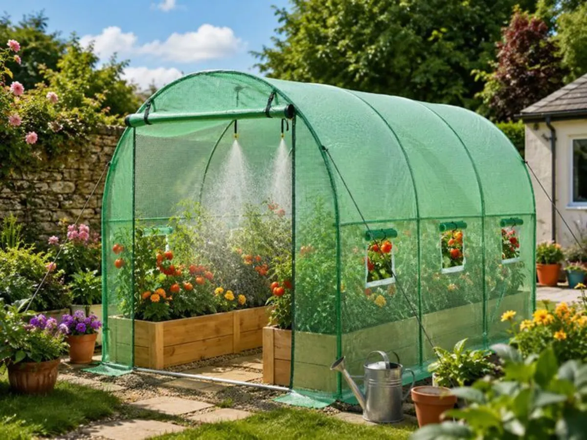 10ft x 7ft Walk In Heavy Duty Polytunnel Greenhous - Image 3
