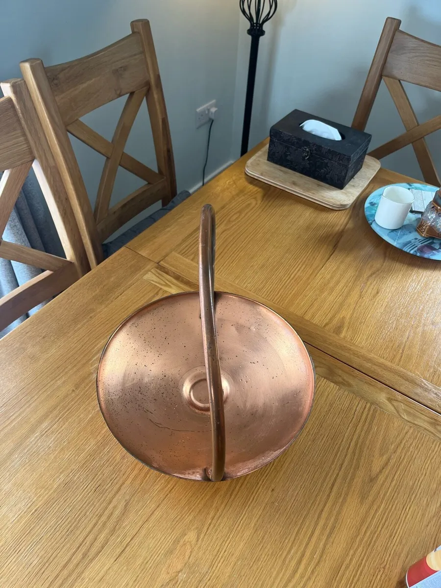 Vintage Copper Basket / Fruitbowl - Image 3