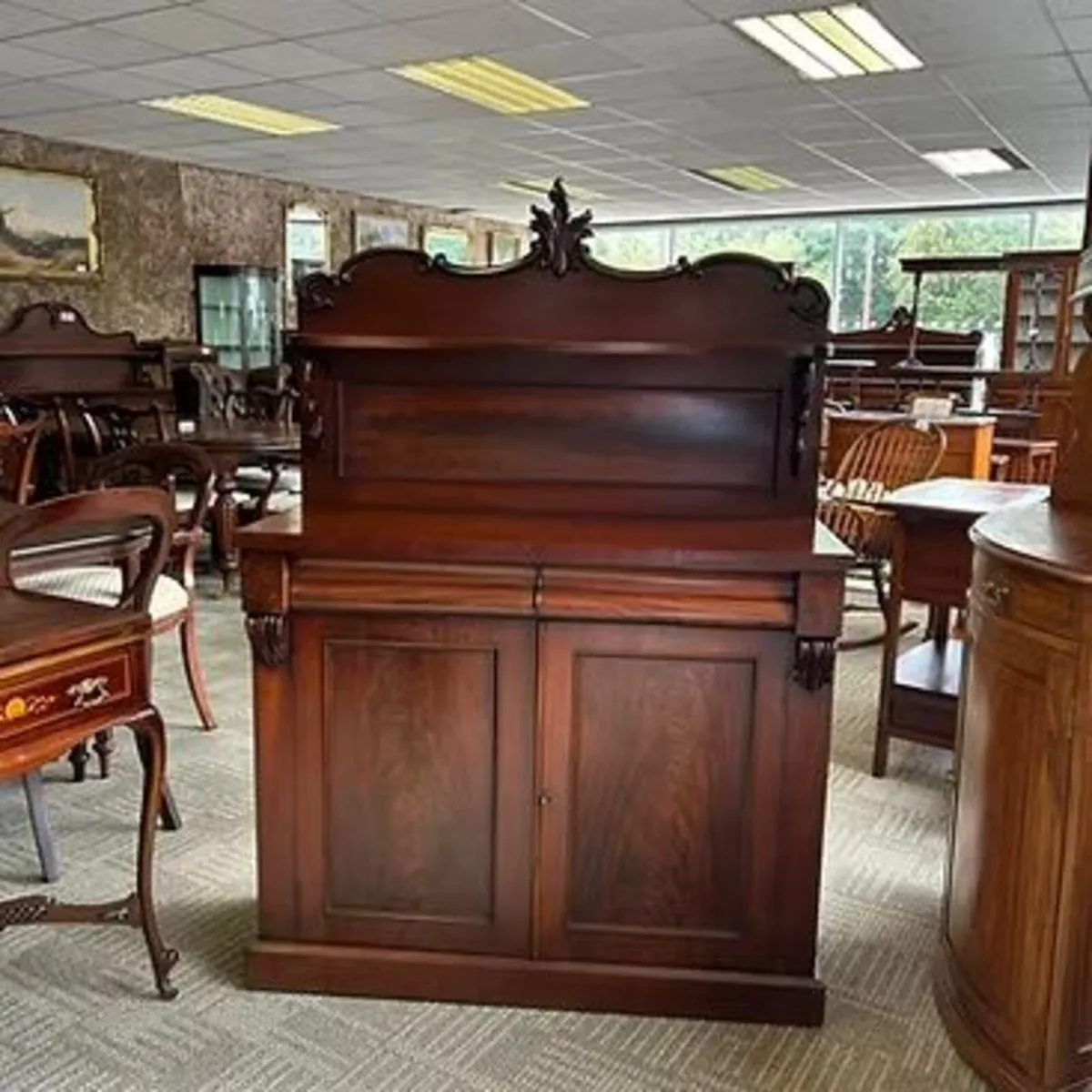 Fabulous mahogany Victorian two door chiffonier