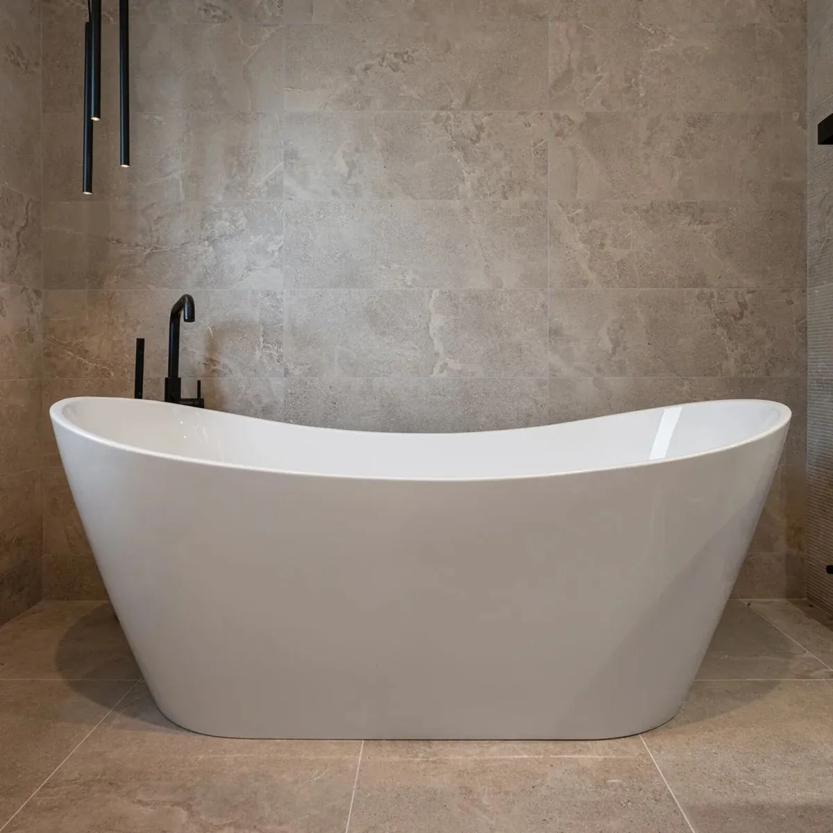 Viktor Benson 1700mm Double Slipper Bath - White