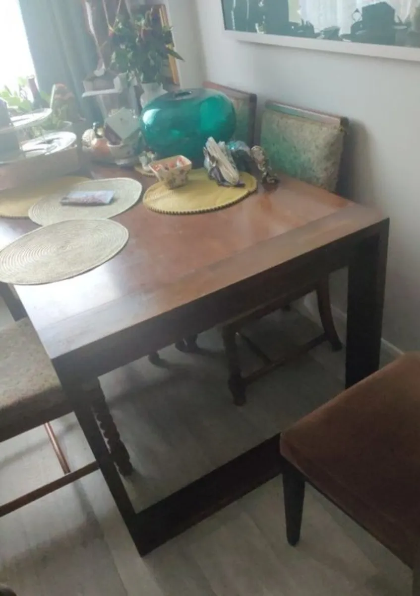 QUICK SALE- Wooden table +/- chairs - Image 2