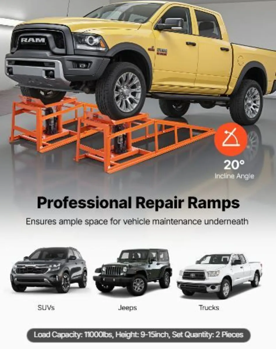Hydraulic Car Ramps, 2 PCS - Image 2